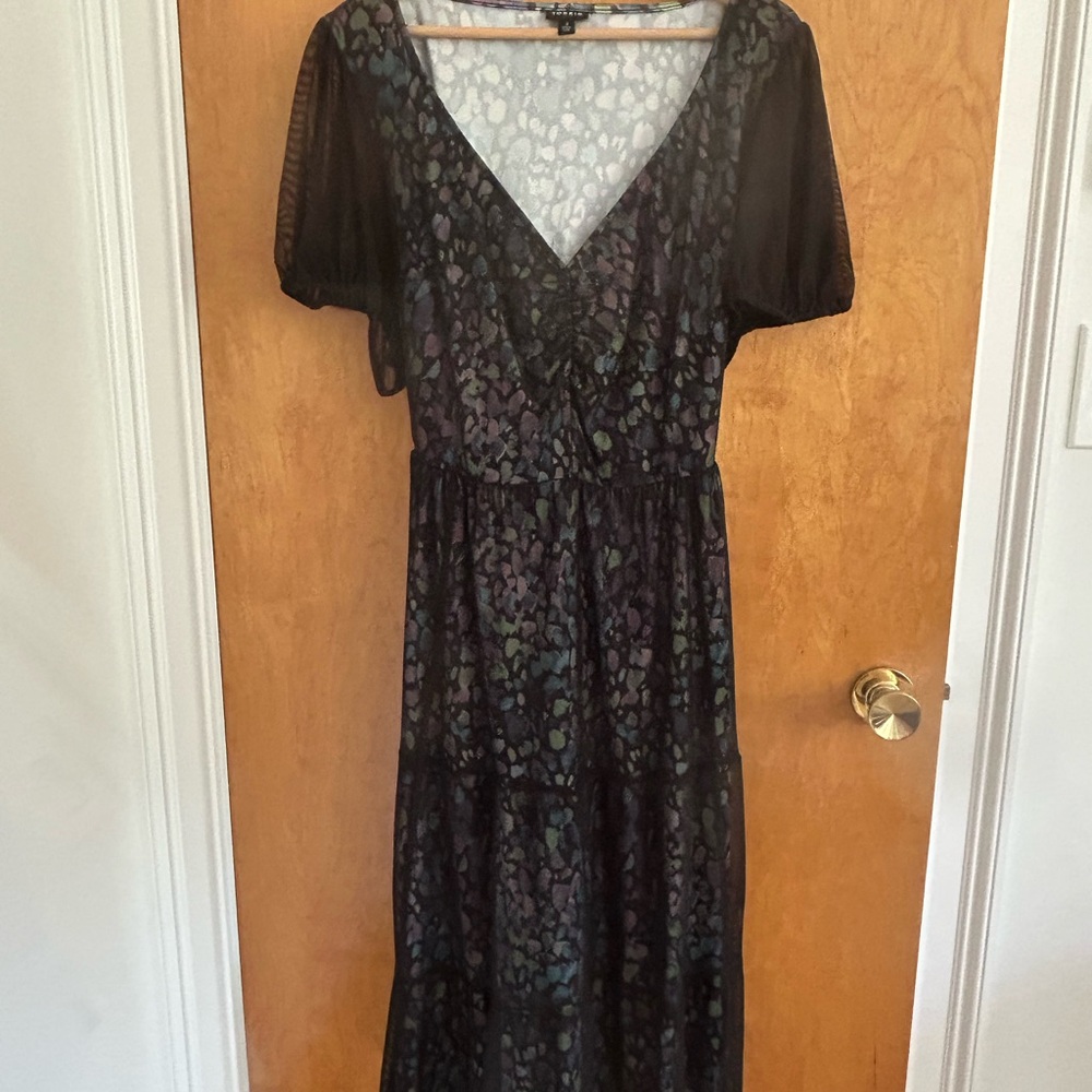 Torrid Black and Purple Maxi Dress